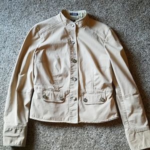 Gap 1969 stretch moto military tan jacket XS
